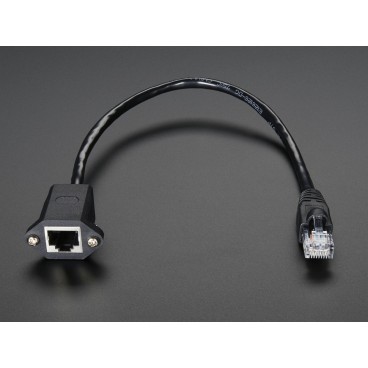 Cable RJ45 M/F for panel mounting