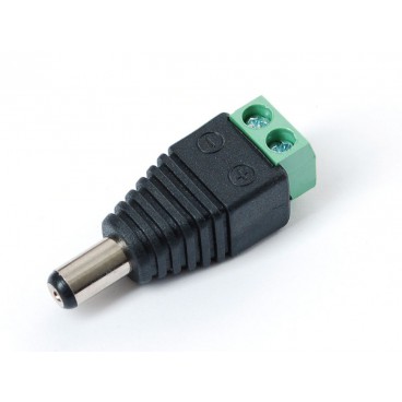DC Power 2.1 mm male to terminal block adapter