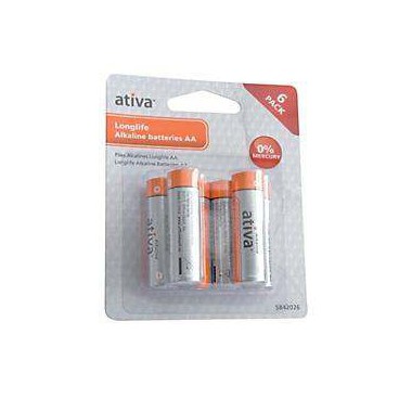 Pack of 6 alkaline batteries AA LR6