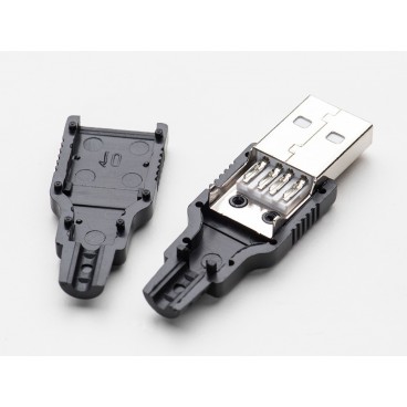 Lot x3 Connecteur Micro USB Male Type B Coudé Angle Droit Fiche Prise à Souder 