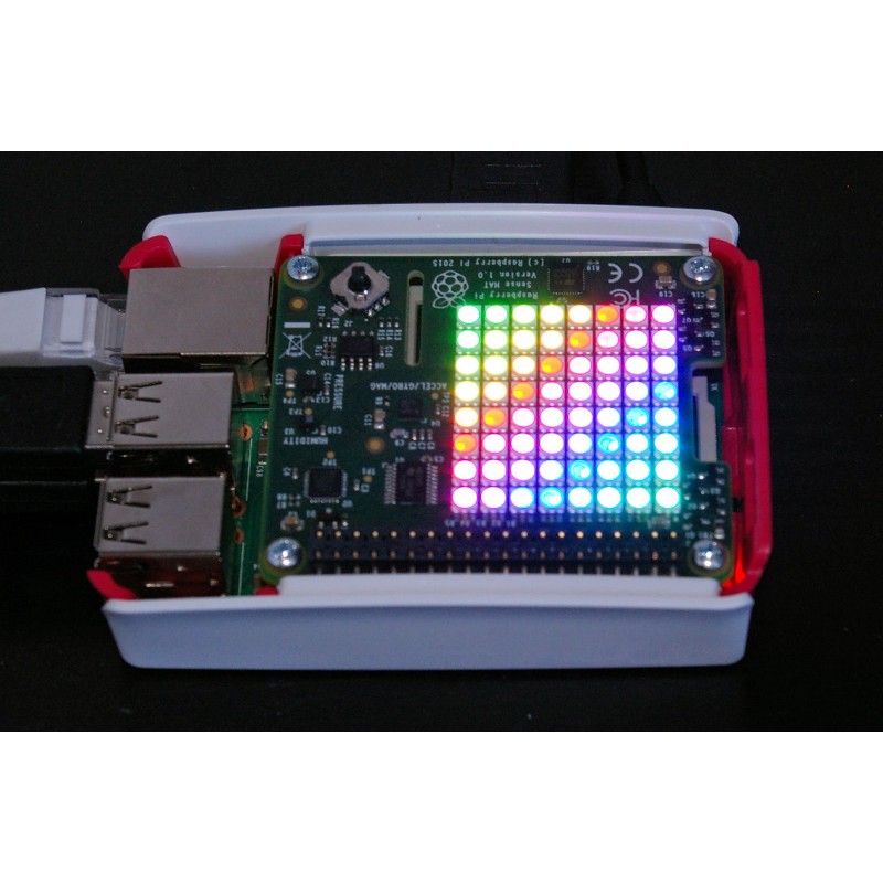 Sense HAT Pour Raspberry Pi - Matrice LED 8x8, Joystick, Capteurs (gyroscope, Température, Humidité...)