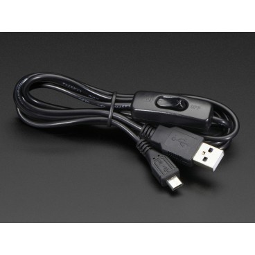 USB cable with switch and micro USB connector