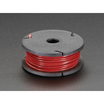 Flexible wire 22AWG red 25 ft spool