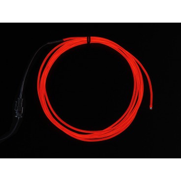 Pack de demarrage EL wire - Rouge 2.5m