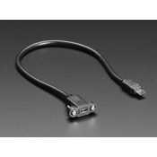 Cable Micro USB Male/female for panel mounting
