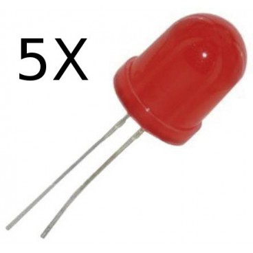 Led Red 10mm x 5