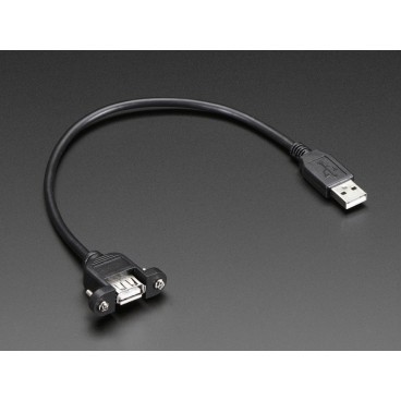 Cable USB A Femelle - A Male pour montage panneau