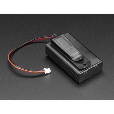 Block battery 3xAAA with JST connector and ON-OFF inter and clip belt