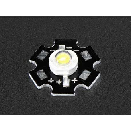 LED 1 Watt Cool white - Mounted heatsink