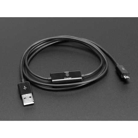 Cable USB Micro B avec switch charge/data