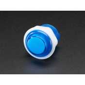 Mini bouton arcade LED - 24mm Bleu Transparent