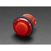 LED Arcade Button - 30mm Clear Red