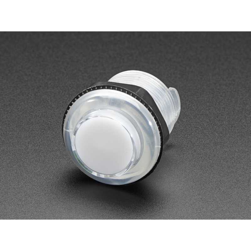 LED Arcade Button - 30mm Clear - Boutique Semageek