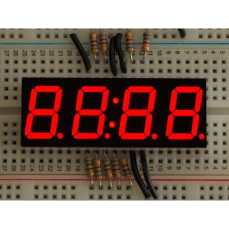 Display Clock 7 segments red 4 digits - 0,56"