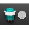 Mini button arcade LED - 24mm Transparent Green