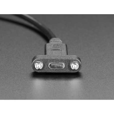 Cable Micro USB B - USB C pour montage panneau - 30cm