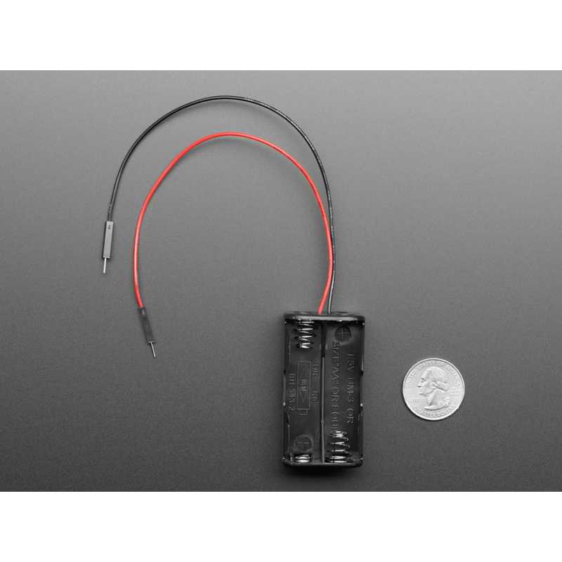 Porte-piles Pour 2 Piles N (FR1/HR1/LR1) - Noir - 38x27,6x14 Mm - Pour Arduino, Projets électroniques DIY