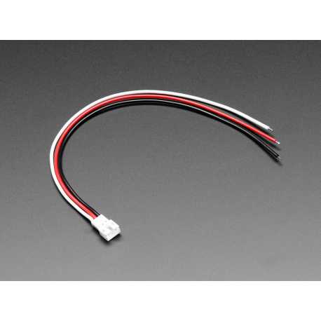 Cable avec connecteur JST PH 3 broches femelle avec code couleur 200mm