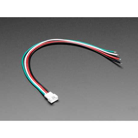 Cable avec connecteur JST PH 4 broches femelle avec code couleur 200mm