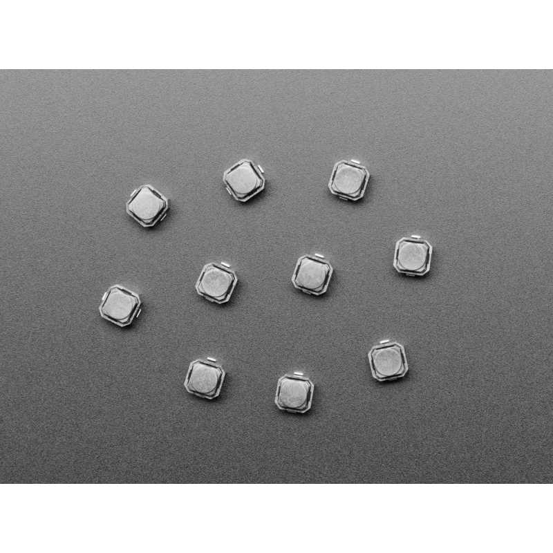 Mini Interrupteur Bouton Poussoir Momentané pour PCB avec broches à angle  droit - 6 x 6 x 6 mm - Noir - Euro Makers