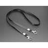 Double-Hook Lanyard Black