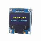Ecran OLED Jaune Bleu 0,96" 128x64 Graphique I2C SSD1306