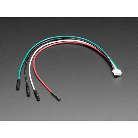 Cable JST PH 4 broches vers connecteur femelle - Cable I2C STEMMA - 200mm