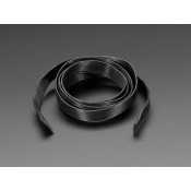 Silicone Cover Stranded-Core Ribbon Cable - 10 Wires 1 Meter Long - 28AWG Black