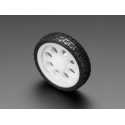 Thin White Wheel for TT DC Gearbox Motors - 65mm Diameter