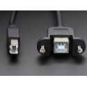 Cable USB B female - B Male to mounting Panel