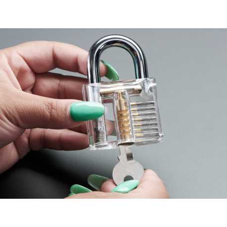 Large Clear Practice Padlock