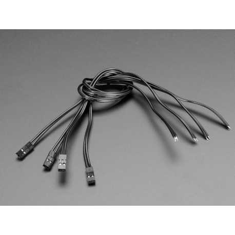 Pig-Tail Cables - 0.1" 2-pin - 4 Pack