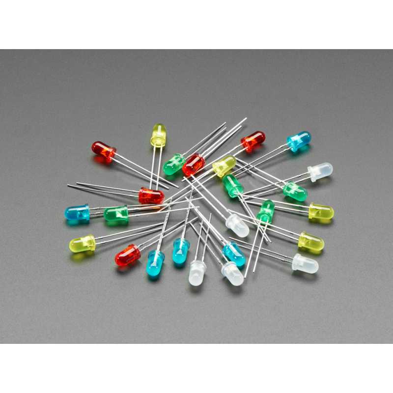 Kit de diodes LED diffusées, blanc, rouge, vert, bleu, jaune