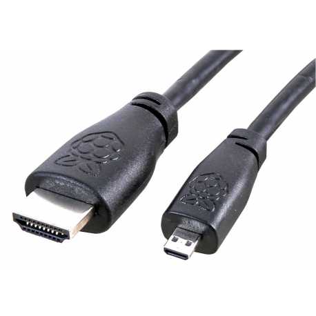 Micro HDMI - HDMI Cable - 1 meter - Official Raspberry Pi