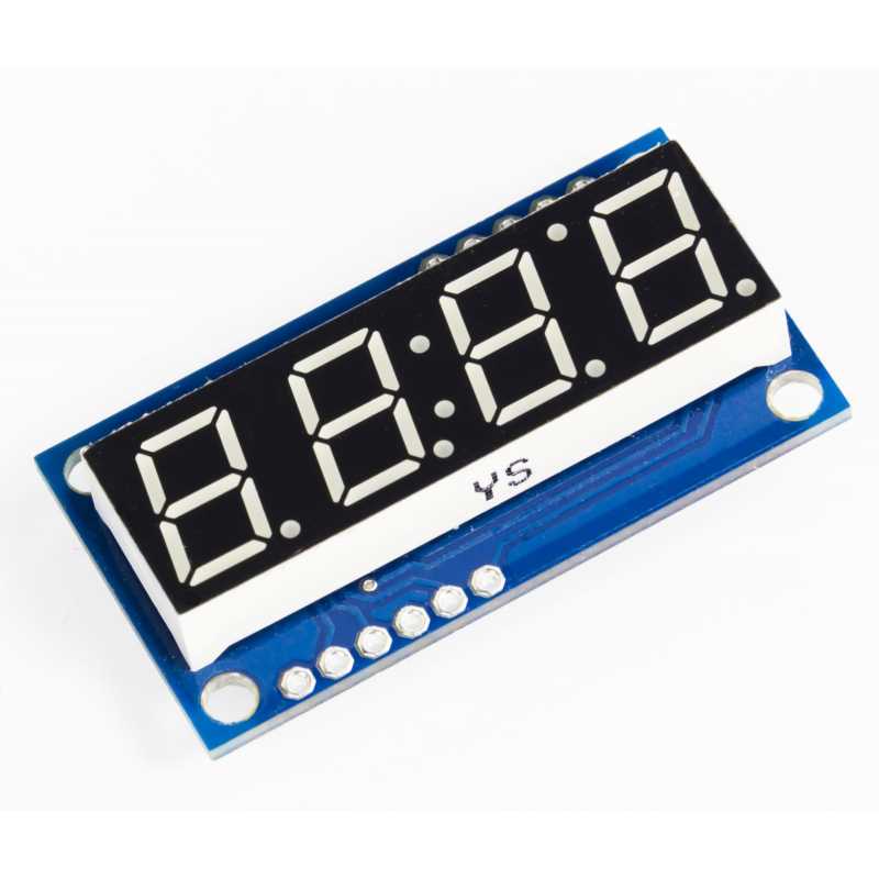 Module D'affichage LED 4 Chiffres 7 Segments Rouge - 0,36 Pouces, Commande TM1637, Alimentation 3,3V/5V - Pour Projets Arduino, électronique